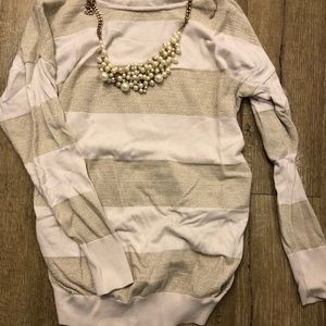 Motherhood Maternity - Gold Stripe Sweater